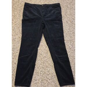 Loft Corduroy High Rise Skinny Jeans Women's Size 34/18 Black